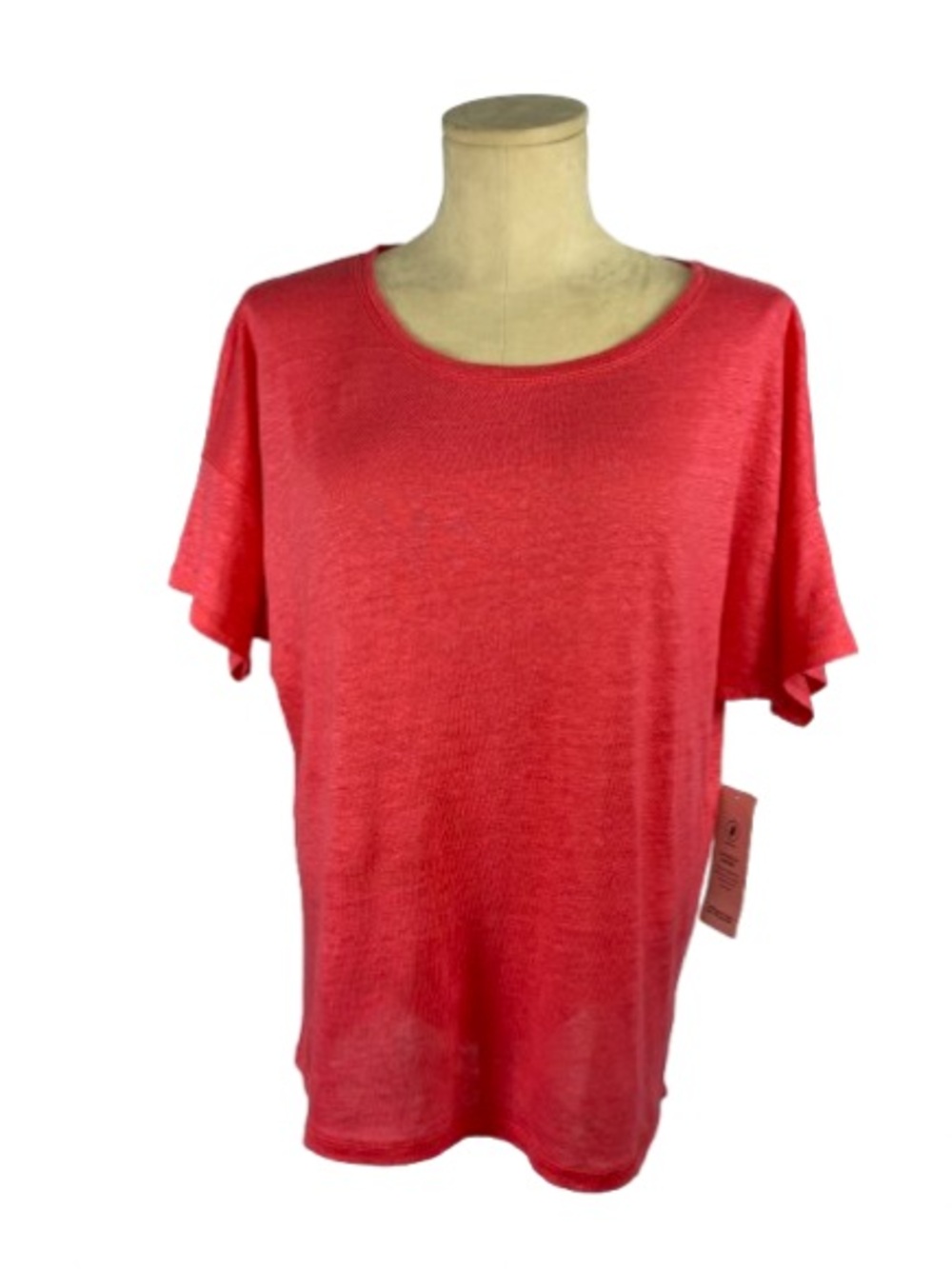 CHICO’S • WOMEN’S “EAST WEST LINEN TEE” • “CALYPSO CORAL”